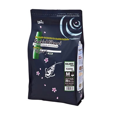 Saki Hikari Balance Koi Food - Floating, Medium Pellets, 22 lbs.