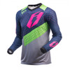 Jersey L3 Data navy/ fluo green/ violet front