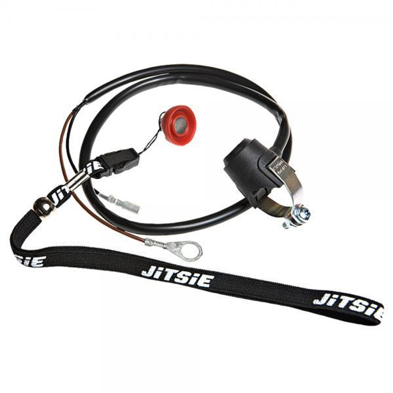 Magnetic kill button with lanyard, black