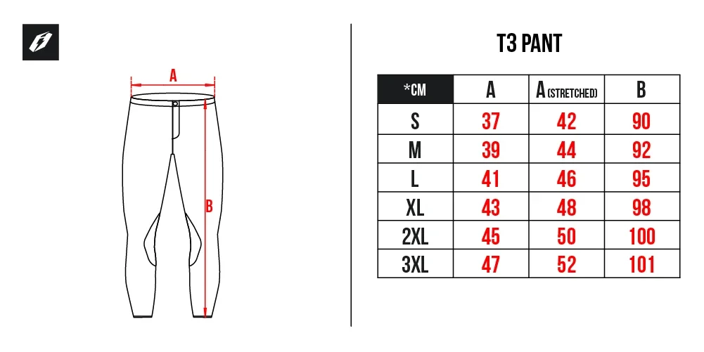 Pant T3 Solid - Red