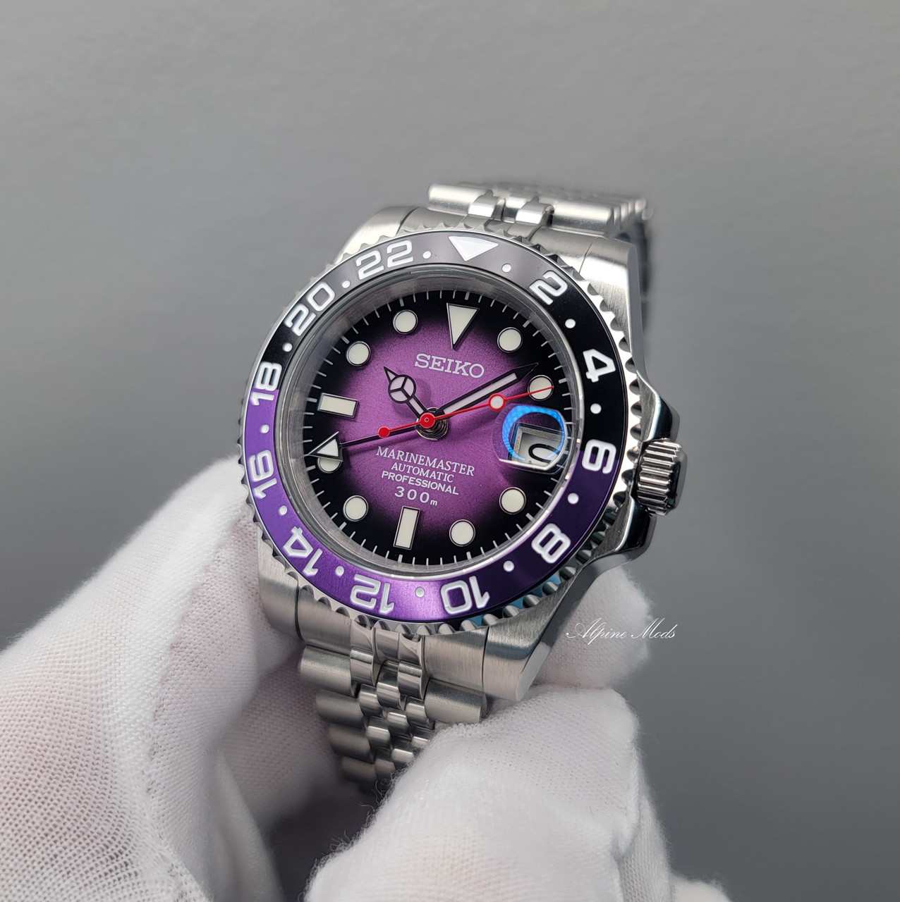 41mm Joker GMT - Sunburst Vignette (Black/Purple Bezel Insert)