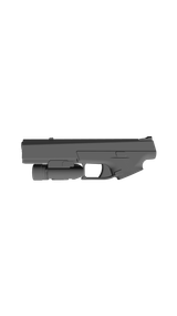 CZ P10 C Extended Slide with Olight PL-Pro, CAD model image