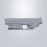 CZ P10 C Extended Slide with Olight PL-Pro, CAD model render