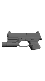 FN 509 Tactical with Olight PL-Pro, CAD model image