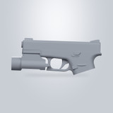 Glock 19 Gen 5 with Streamlight TLR-1, CAD model render