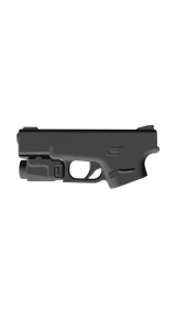 Glock 19 Gen 5 with Streamlight TLR-7, CAD model image