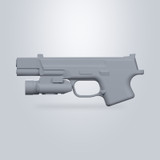 S&W M&P 9 4.25" with Olight PL-Pro, CAD model render
