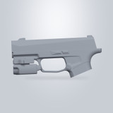 Sig Sauer P320 X Compact with Olight PL-Mini 2, CAD model render