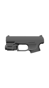 Walther PPQ with Streamlight TLR-7, CAD model image