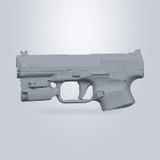 Canik TP9 Elite Combat with Olight PL-Mini 2, 3D scan render