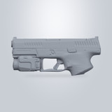 CZ P10 C with Streamlight TLR-7, 3D scan render