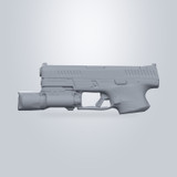 CZ P10 C with Surefire X300 UB, 3D scan render