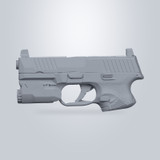 FN 509 Tactical with Inforce APLc, 3D scan render