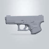 Glock 19 Gen 5, 3D scan render