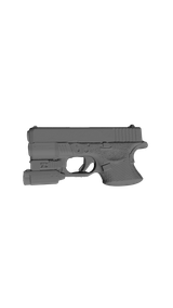 Glock 26 Recover Tactical Rail with Olight PL-Mini 2, 3D scan image