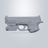 S&W M&P 9 4.25" with Olight Baldr S, 3D scan render