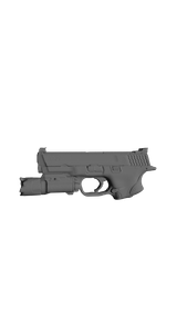 S&W M&P 9 4.25" with Surefire X300 UB, 3D scan image