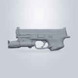 S&W M&P 9 4.25" with Surefire X300 UB, 3D scan render