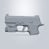 Sig Sauer P320 X Compact with Olight Baldr Mini, 3D scan render