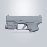 Walther PPQ with Streamlight TLR-7, 3D scan render