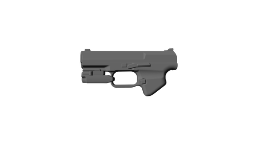 Canik TP9 Elite Combat with Olight PL-Mini, CAD model image