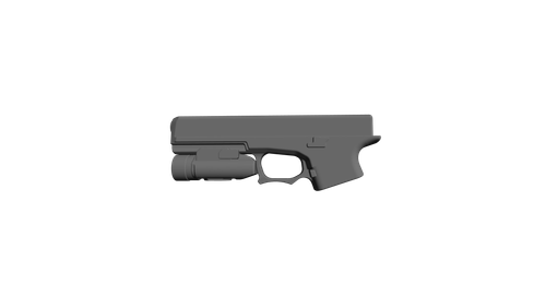 Polymer 80 with Olight PL-Pro, CAD model image