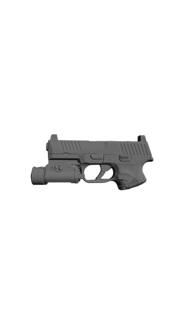 FN 509 Tactical with Streamlight TLR-1, 3D scan image