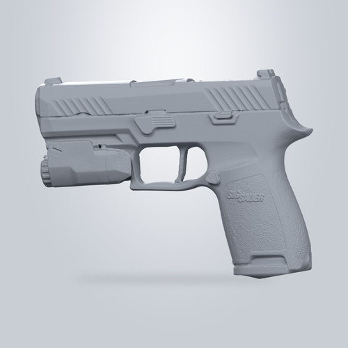 Sig Sauer P320 Compact with Inforce APLc, 3D scan render