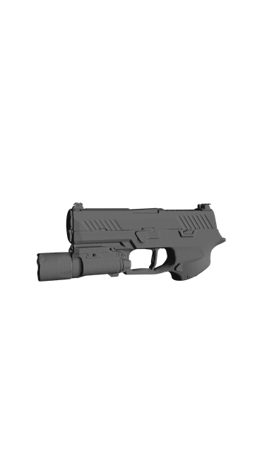 Sig Sauer P320 Compact with Surefire X300 UB, 3D scan image
