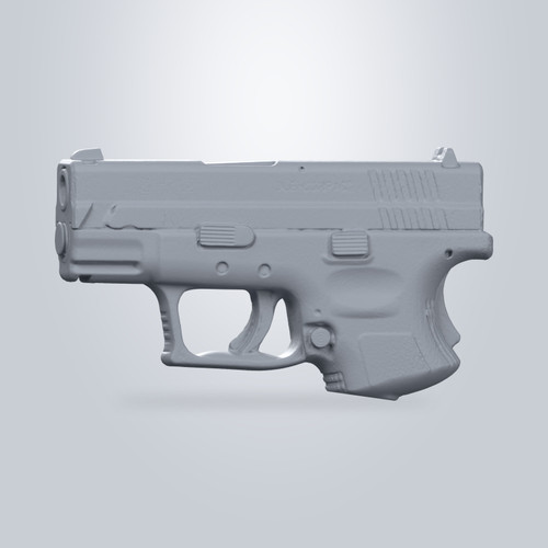 Springfield XD Sub Compact, 3D scan render