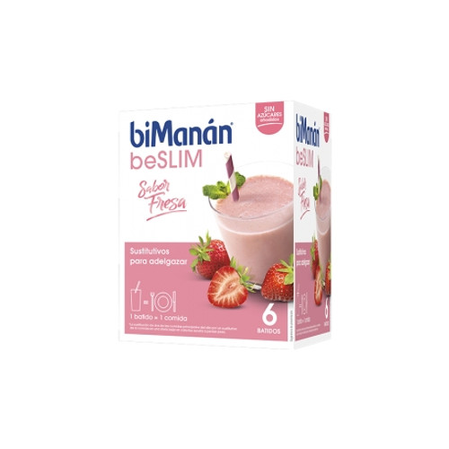 Bimanan batido de fresa 6 sobres