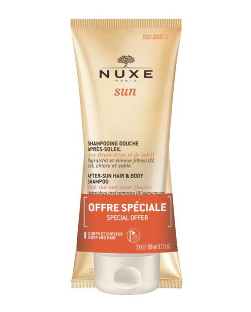 Duplo champú de ducha after sun cuerpo y cabello nuxe