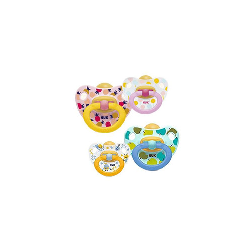 Nuk classic happy kids chupete latex 0-6 meses 2 unidades