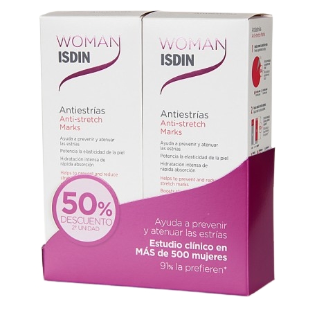 Woman isdin antiestrias 50% 250 mL + 250 mL