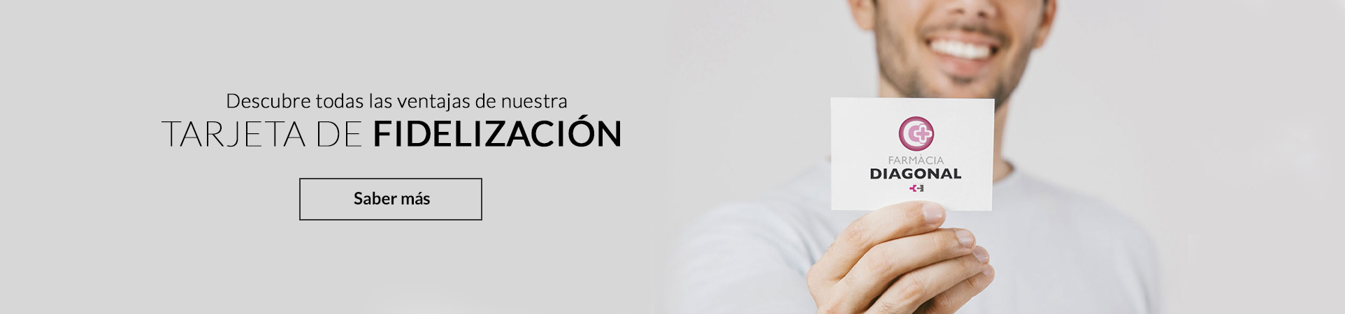 Tarjeta de fidelización en Farmacia Diagonal, en Castelldefels, Barcelona