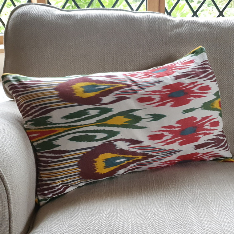 ikat cushion, ikat, cushion cover