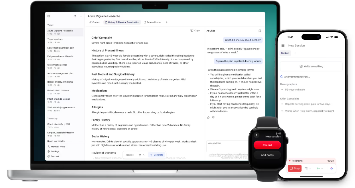 Corti Assistant Desktop and Mobile AI Clinical Documentation Apps