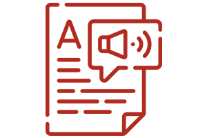 Speech-recognized document icon