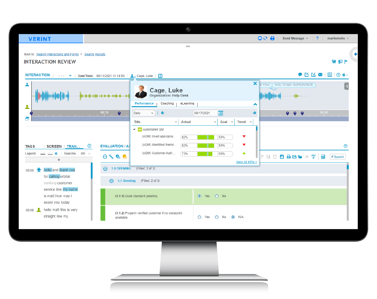 Verint AQM Automated QA