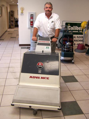 Advance 134B Floor Sweeper - In Use