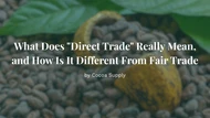 What Does "Direct Trade" Really Mean, and How Is It Different From Fair Trade