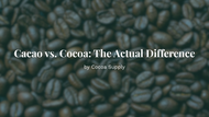 Cacao vs. Cocoa: The Actual Difference
