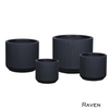 Fluted Round Planter Raven