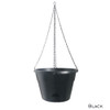 Leonard Hanging Self Watering Pot Black
