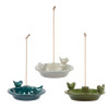 Bird Feeder Hanging Round Glazed