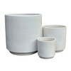 Farah Cylinder Pot White Set 3