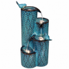 Botanical Birds Ceramic Fountain with Light Aqua
