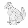 Dog Topiary Frame Silver