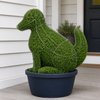 Dog Topiary Frame Silver