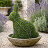 Rabbit Topiary Frame Silver